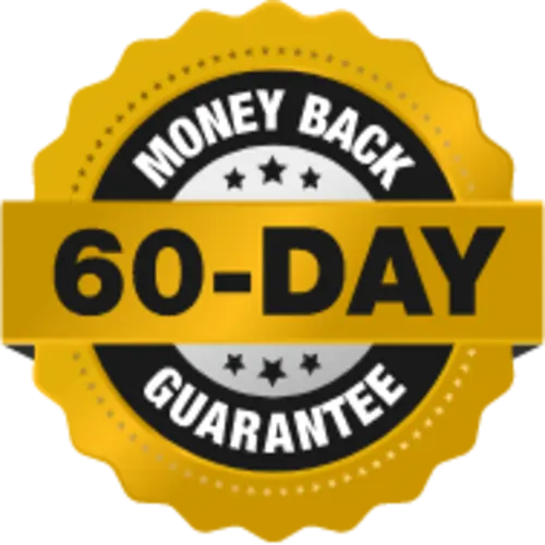 100 percent satisfaction 60 day money back guarantee seal