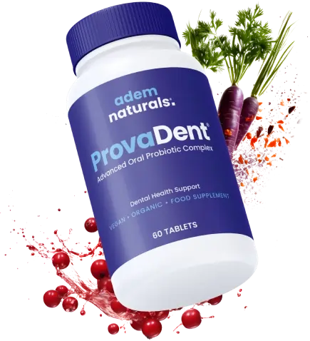 Bottles of ProvaDent dietary supplement for daily oral wellness